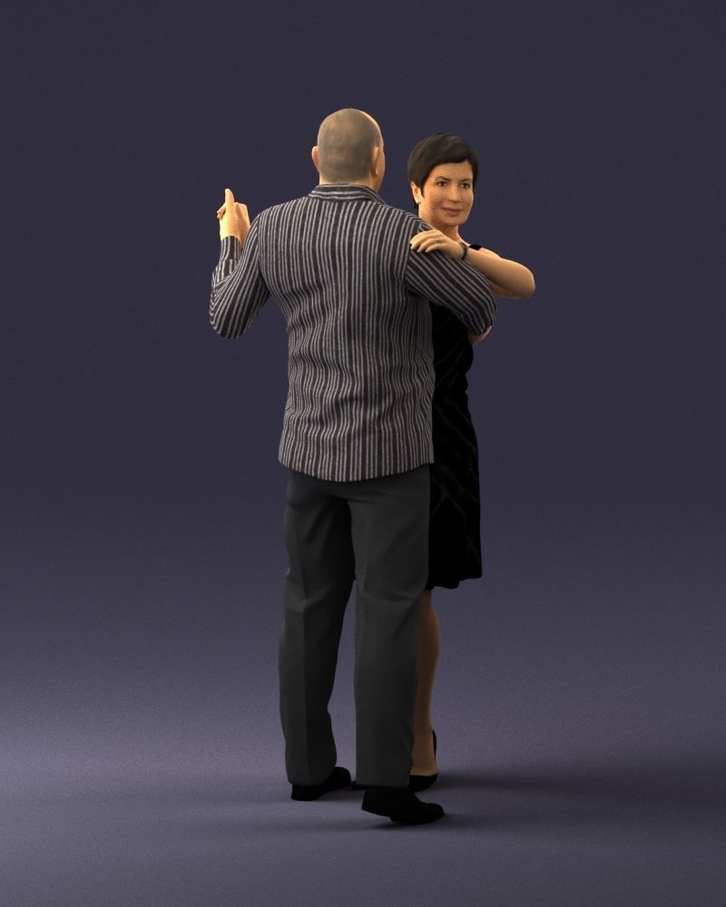 Man and woman dancing 0281 3D model_12