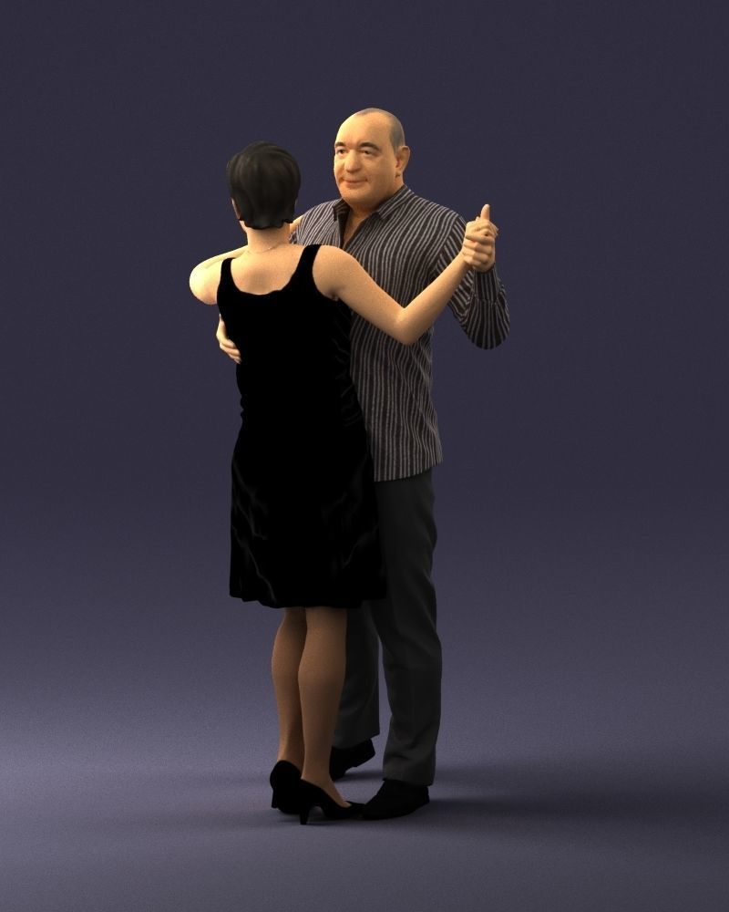 Man and woman dancing 0281 3D model_24