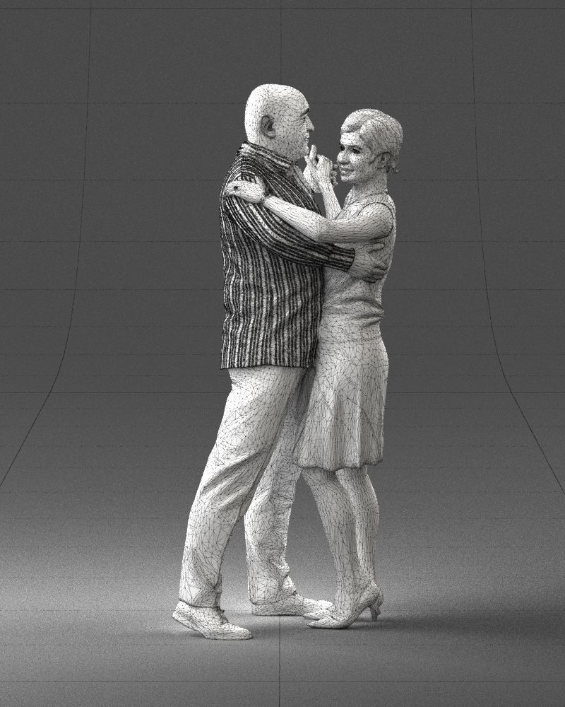 Man and woman dancing 0281 3D model_8