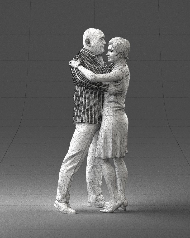 Man and woman dancing 0281 3D model_5