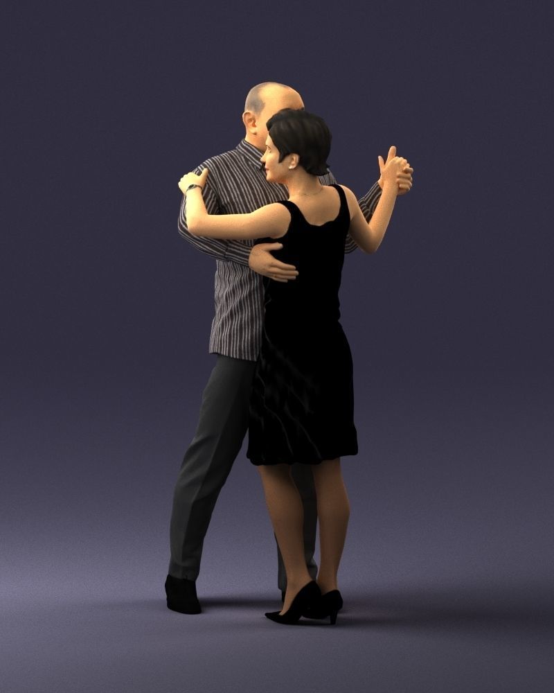 Man and woman dancing 0281 3D model_30
