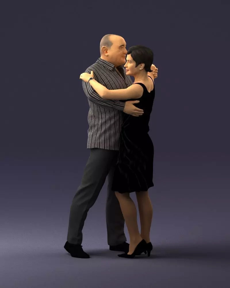 Man and woman dancing 0281 3D model_0