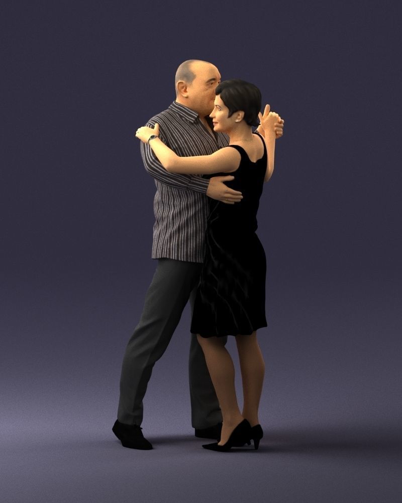 Man and woman dancing 0281 3D model_33