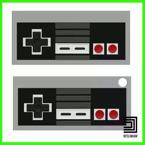2 FILES - NES NINTENDO CONTROLLER KEYCHAIN AND MODEL CONTROLE 3D print model
