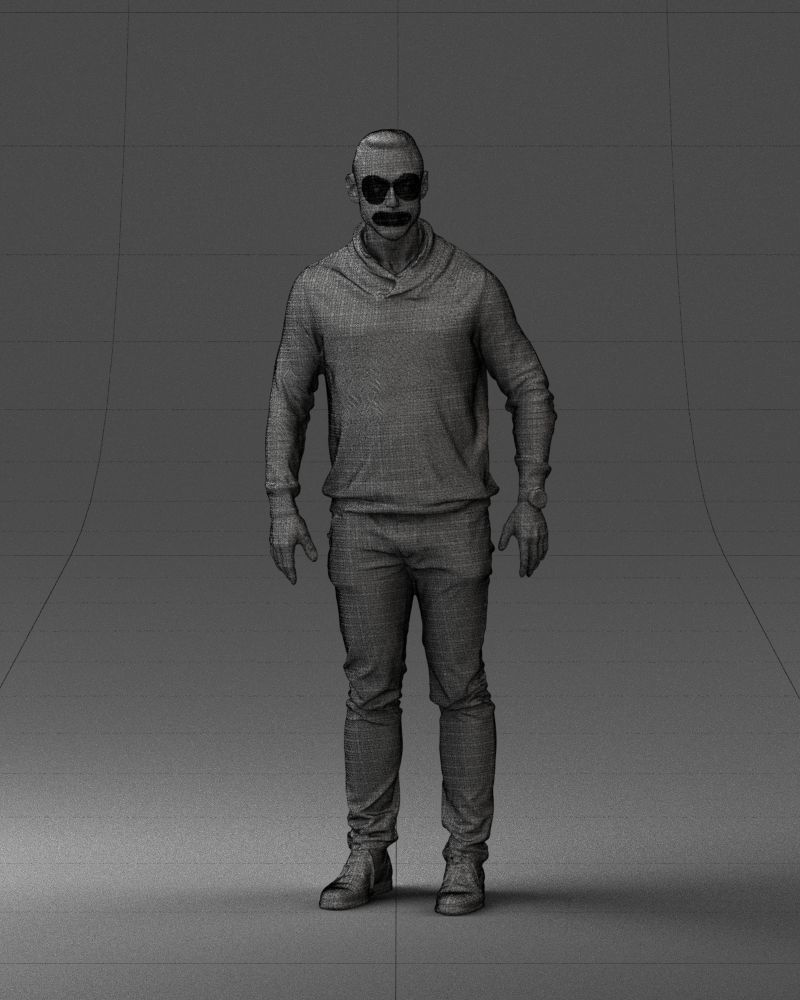 Man in blue suit 0047 3D model_2