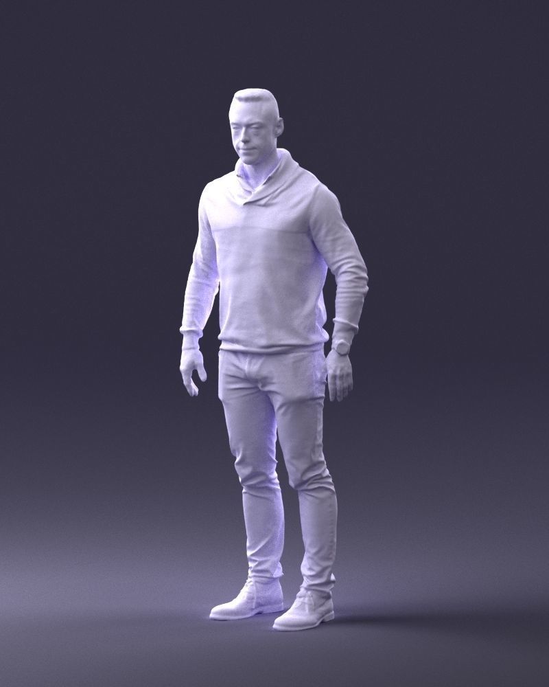 Man in blue suit 0047 3D model_31