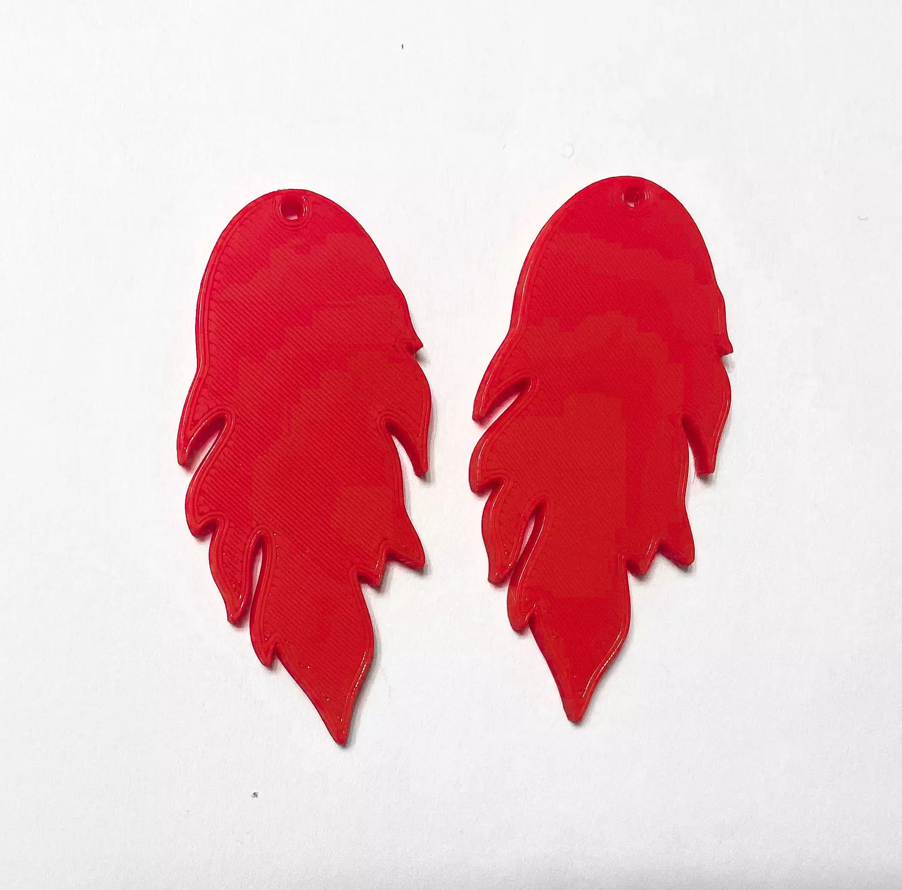 3D Printed Minimalist Fire Flame Earrings 3D print model
