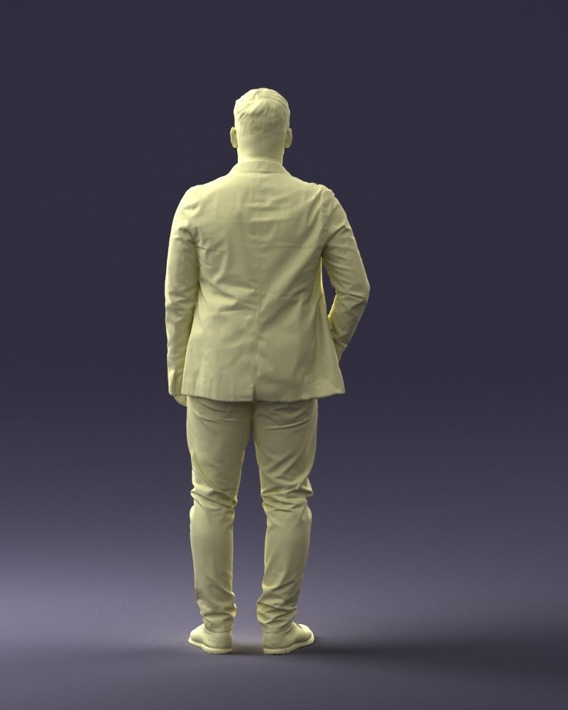 000044 Bearded Man 0111 3dp 3D print model_7