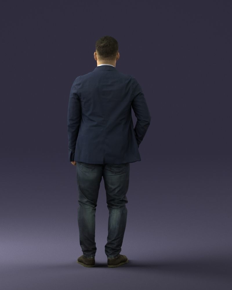 000044 Bearded Man 0111 3dp 3D print model_6