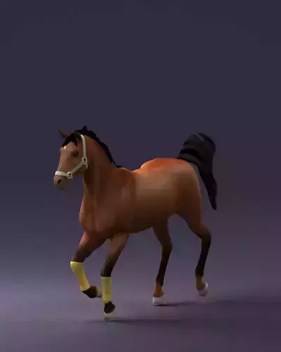 Running horse 0293 3D Print Ready 3D print model