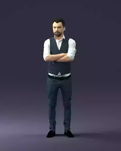 Stylish man in vest 0198