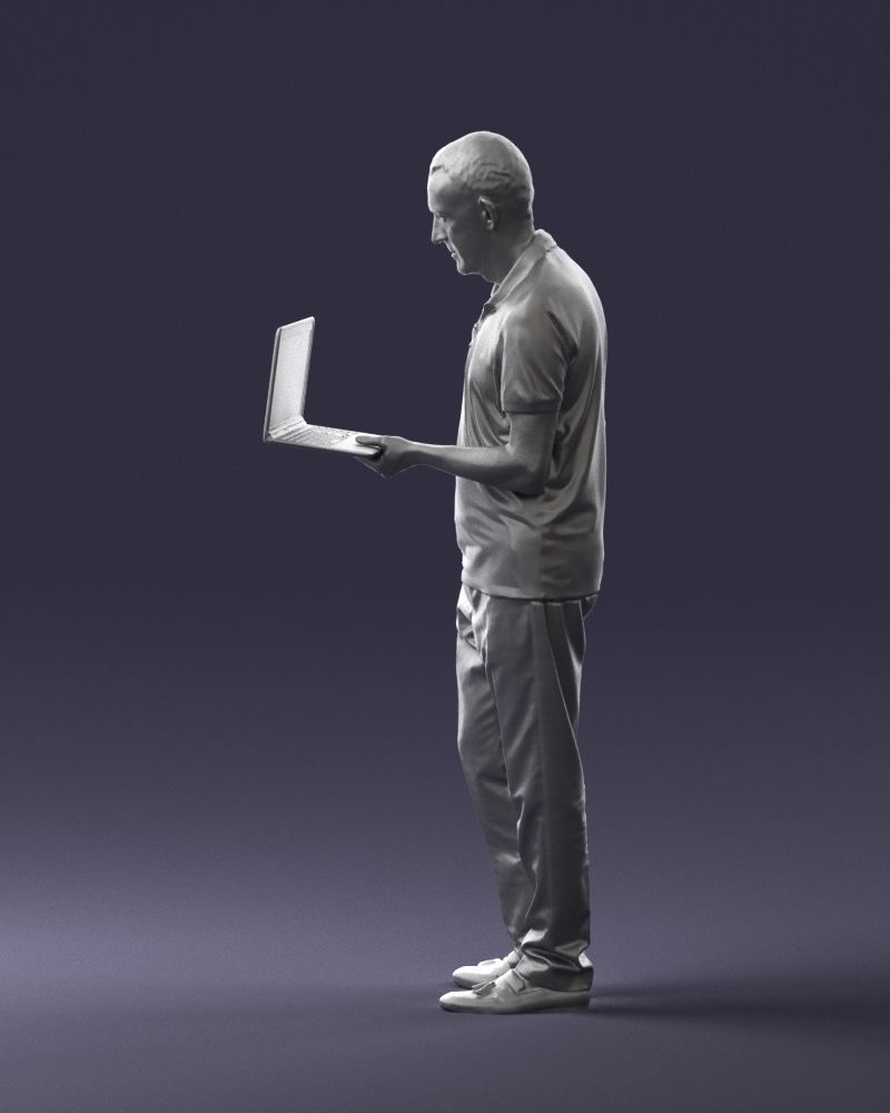 Man with macbook 0138 3D Print Ready 3D print model_25