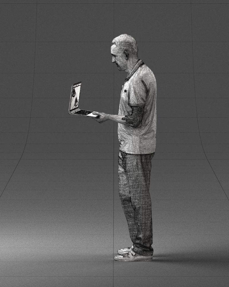 Man with macbook 0138 3D Print Ready 3D print model_26