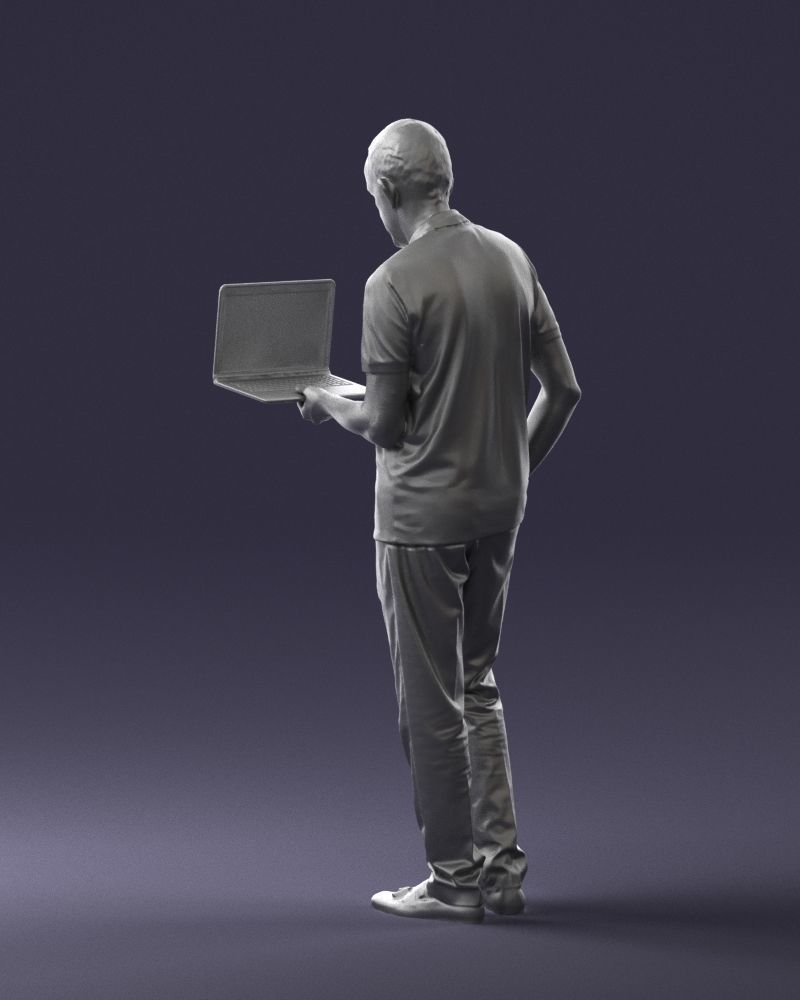 Man with macbook 0138 3D Print Ready 3D print model_22