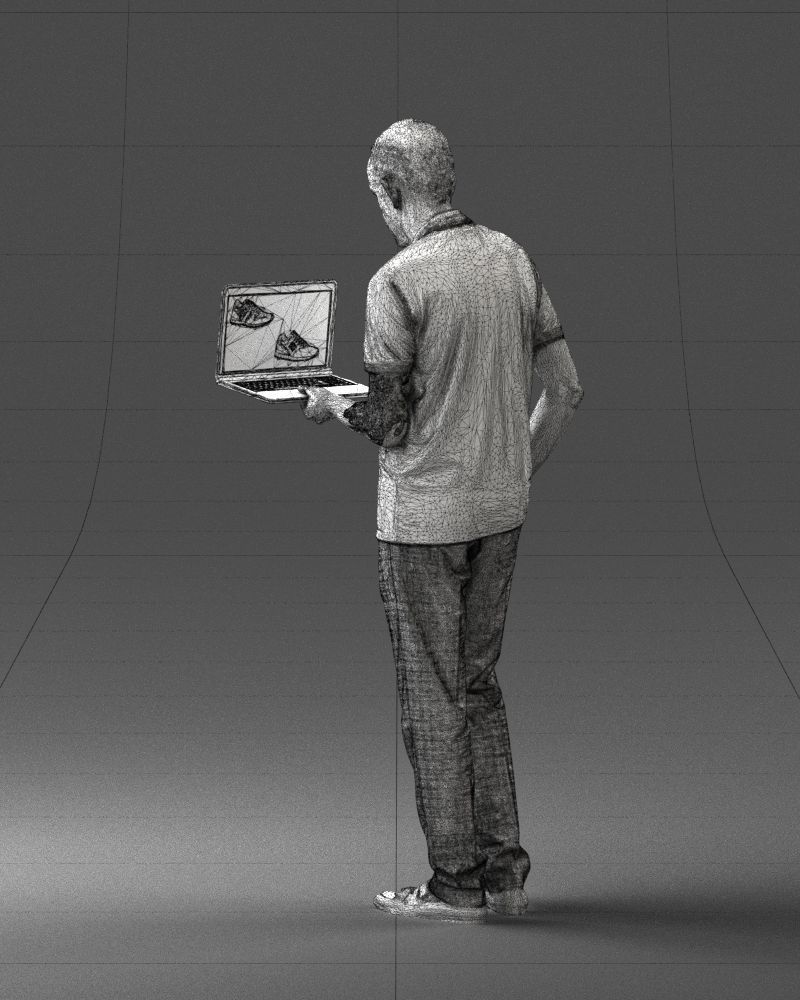 Man with macbook 0138 3D Print Ready 3D print model_23