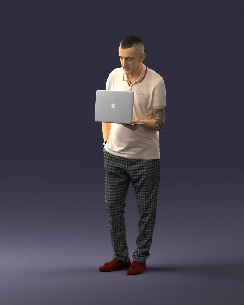Man with macbook 0138 3D Print Ready 3D print model_30