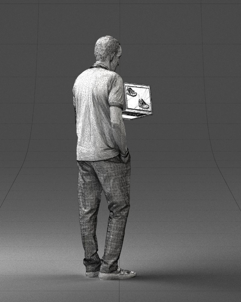 Man with macbook 0138 3D Print Ready 3D print model_17