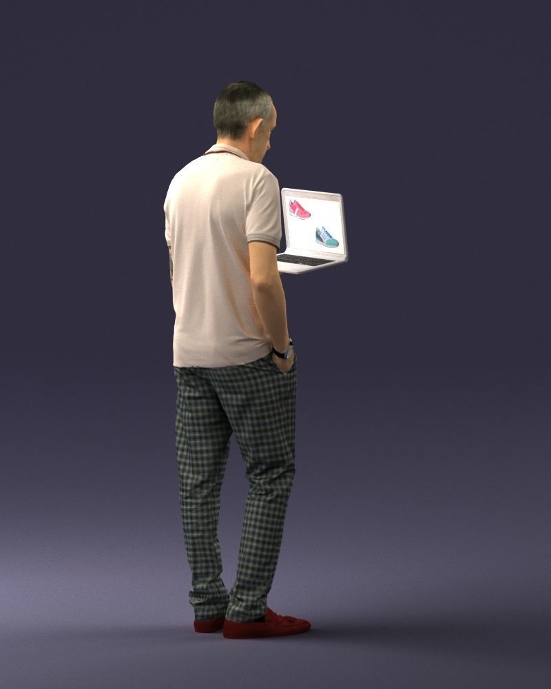 Man with macbook 0138 3D Print Ready 3D print model_15