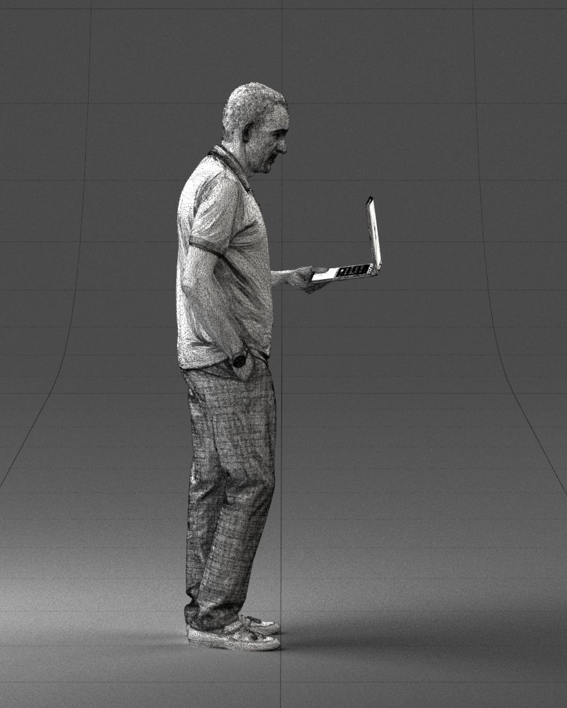 Man with macbook 0138 3D Print Ready 3D print model_14