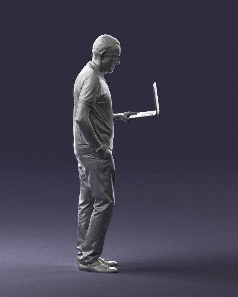 Man with macbook 0138 3D Print Ready 3D print model_13