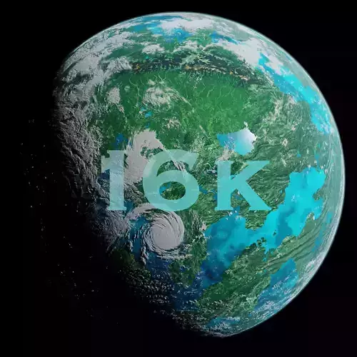 Terran Planet 09 Version 1 - 16k 3D model