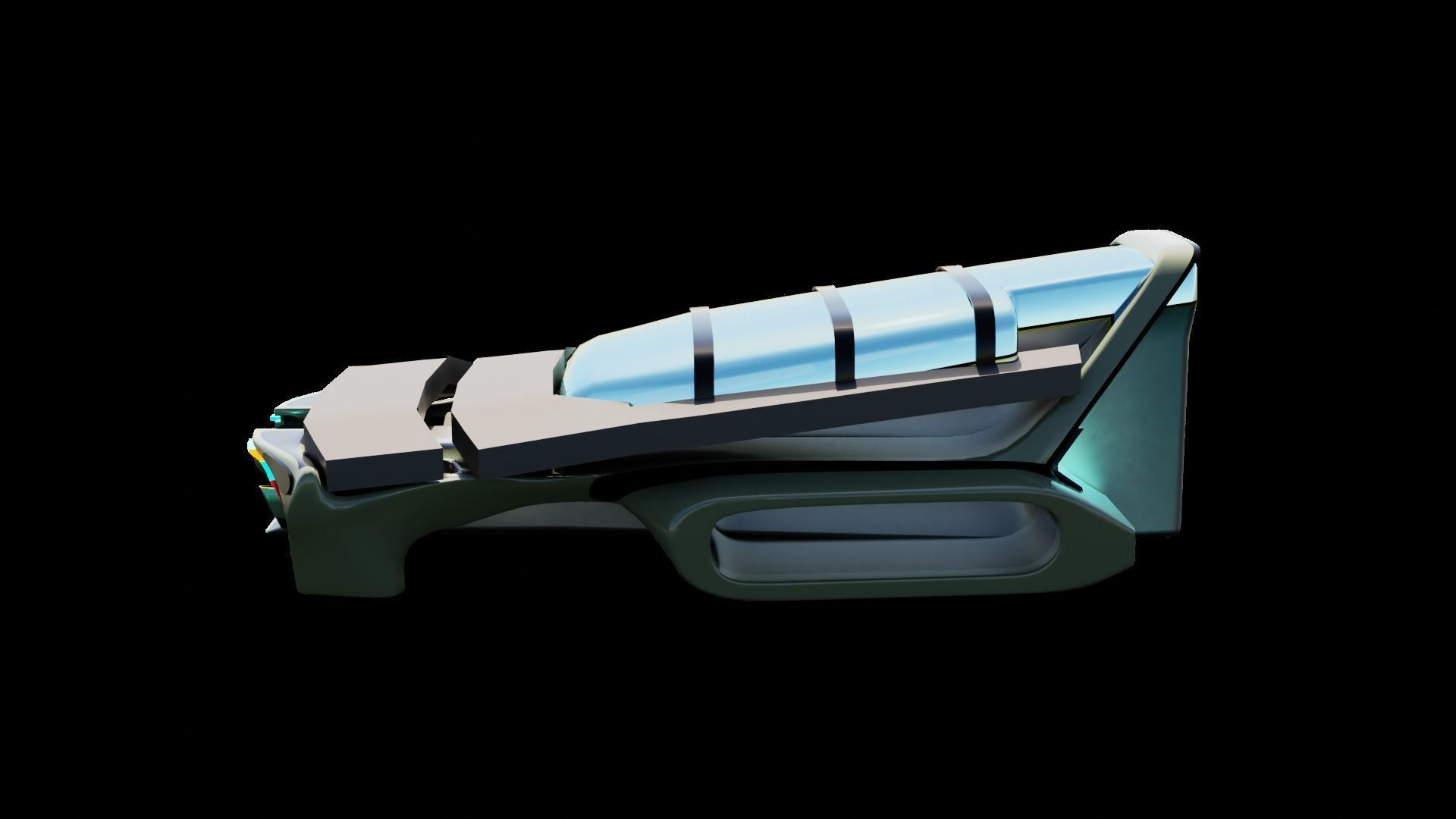 Simplistic Flying Vehicle 18 Low-poly 3D model_26