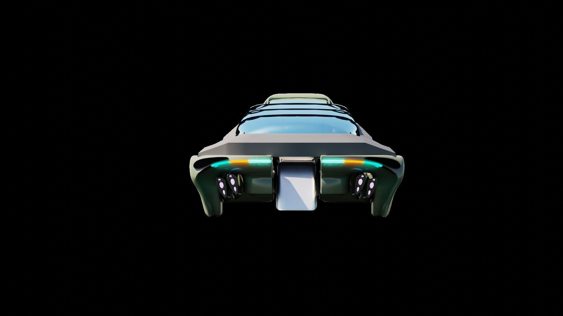 Simplistic Flying Vehicle 18 Low-poly 3D model_24
