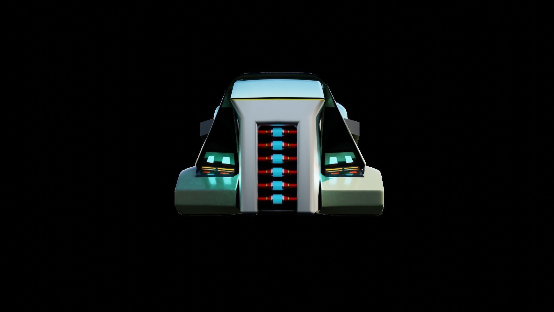 Simplistic Flying Vehicle 18 Low-poly 3D model_25