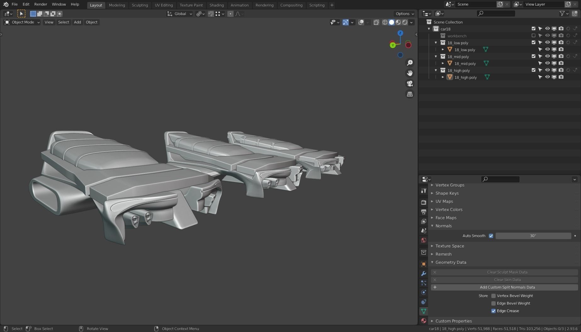 Simplistic Flying Vehicle 18 Low-poly 3D model_19