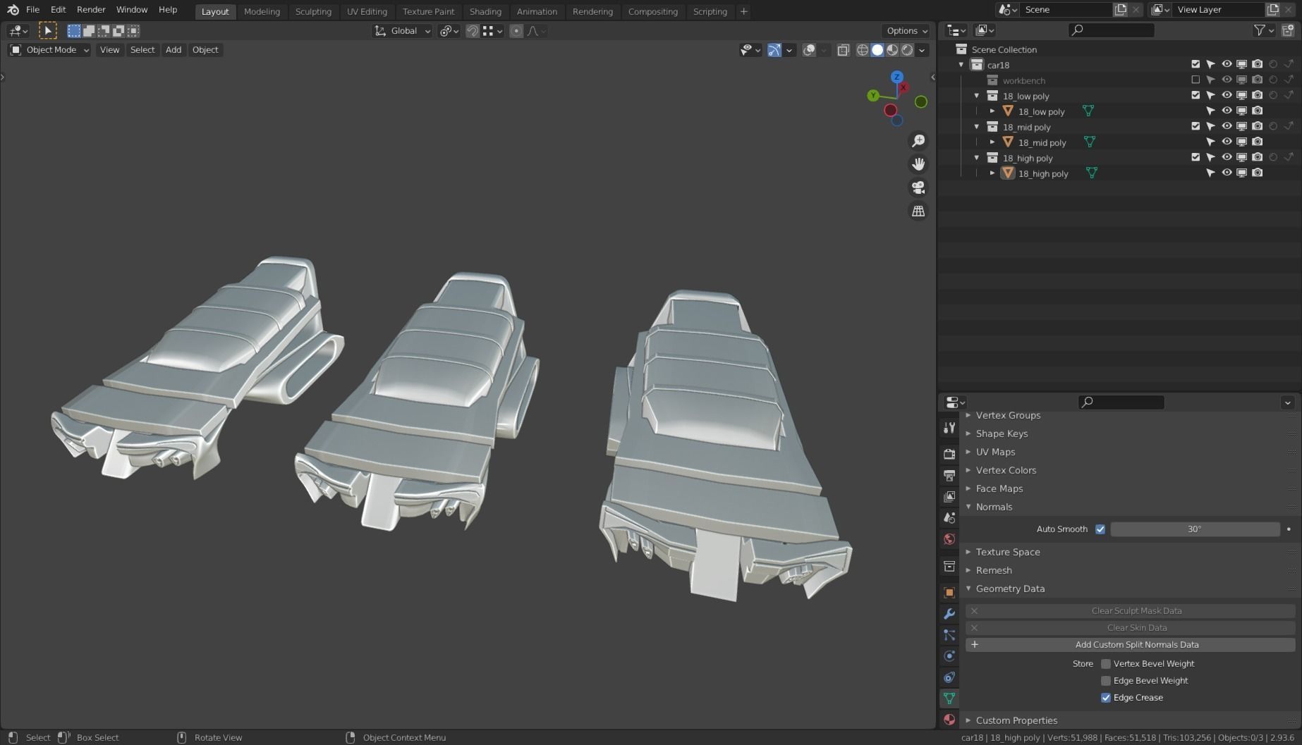 Simplistic Flying Vehicle 18 Low-poly 3D model_21