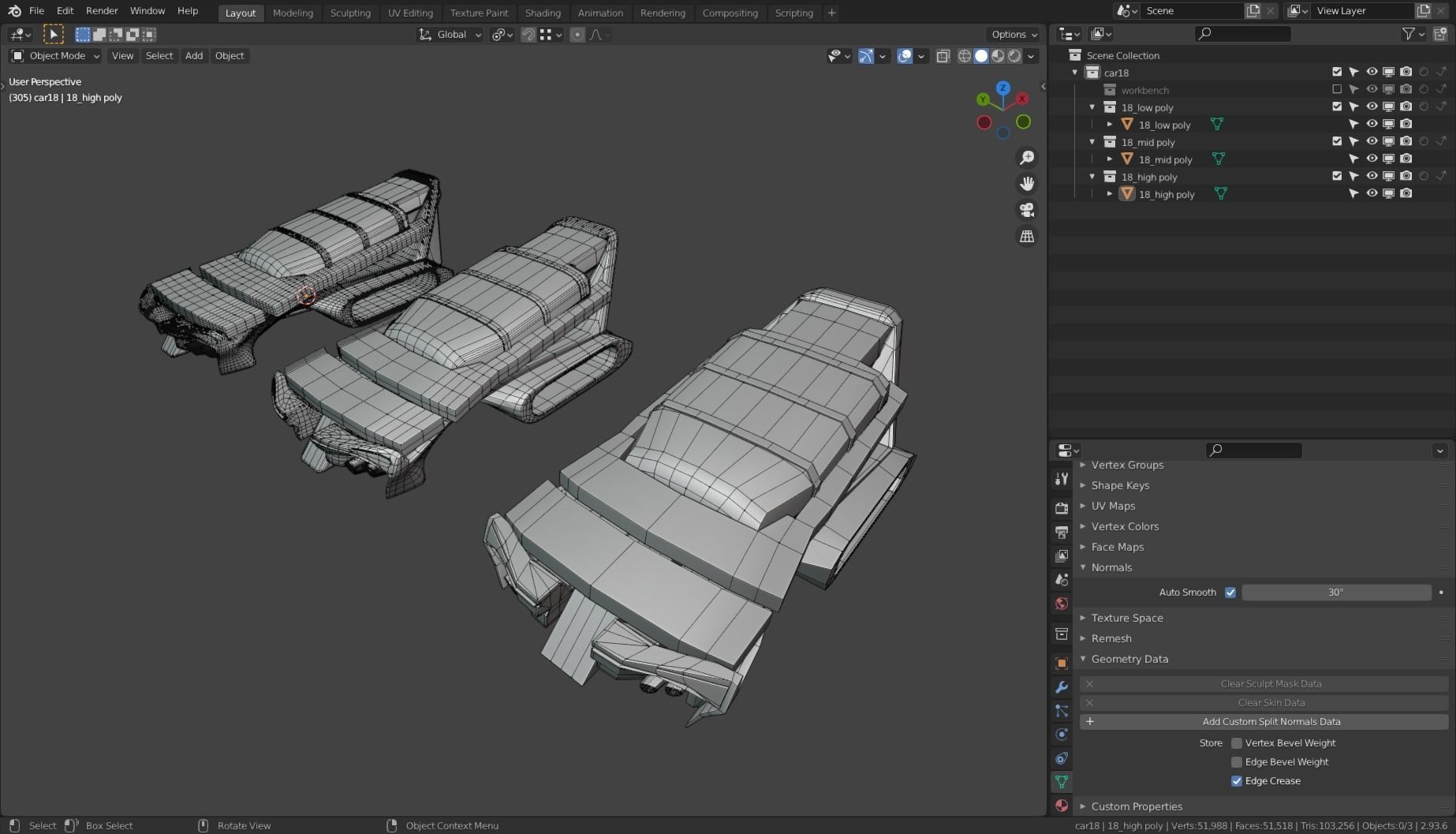Simplistic Flying Vehicle 18 Low-poly 3D model_18