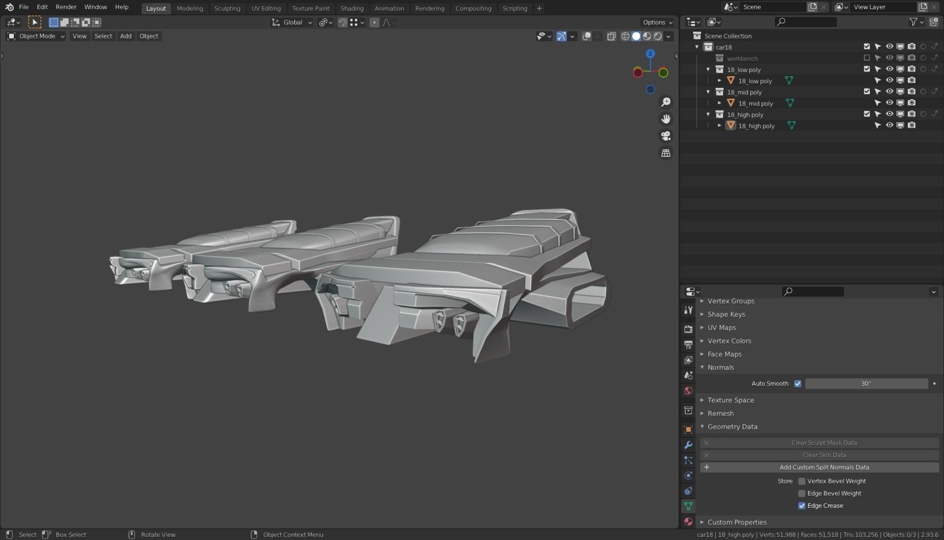Simplistic Flying Vehicle 18 Low-poly 3D model_20
