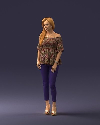 fashion girl 0613 3dprint ready 3D print model