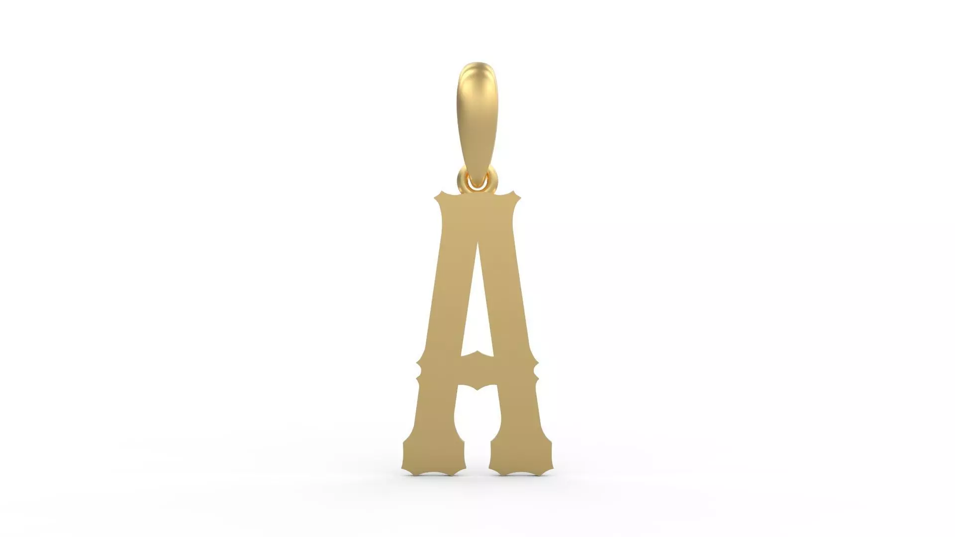 Initial Letters Pendant Homeplate A 3D print model_0