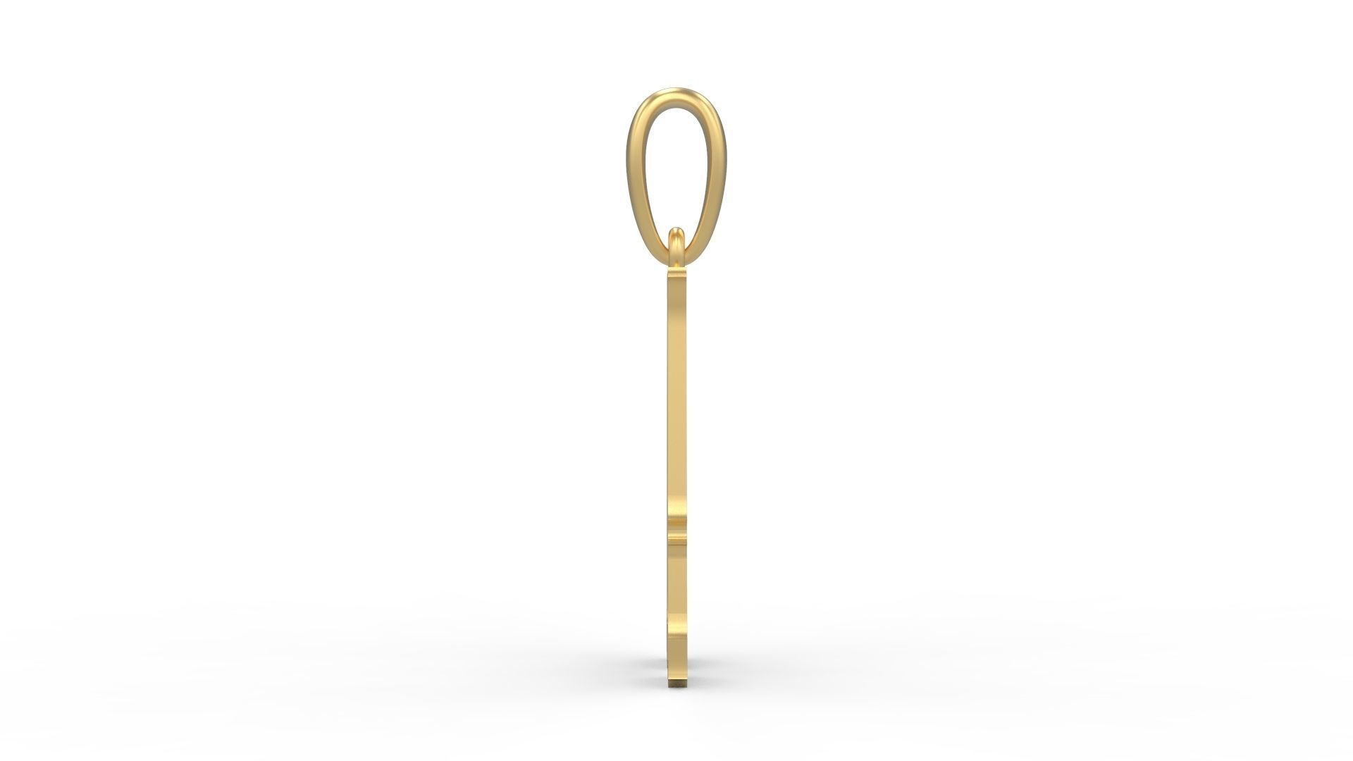 Initial Letters Pendant Homeplate A 3D print model_2