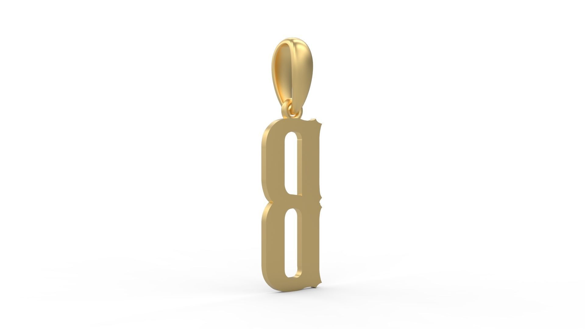 Initial Letters Pendant Homeplate B 3D print model_3
