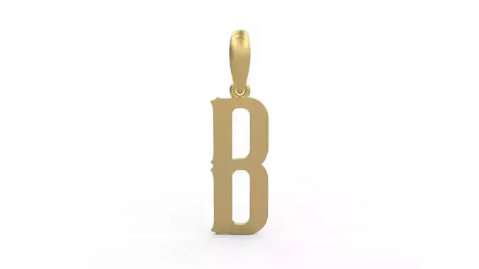 Initial Letters Pendant Homeplate B