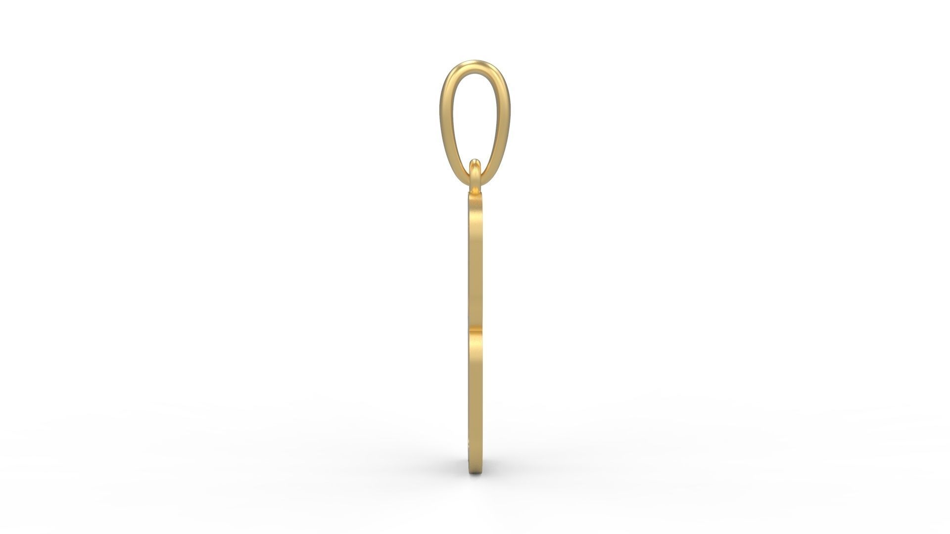 Initial Letters Pendant Homeplate B 3D print model_2