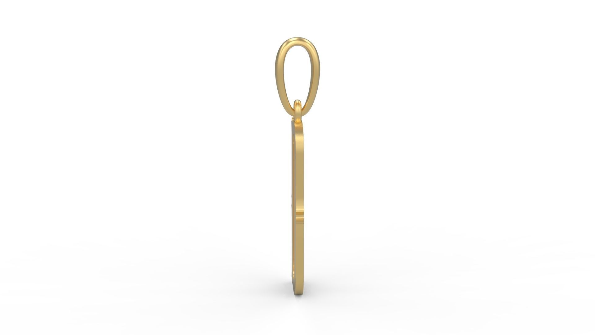 Initial Letters Pendant Homeplate D 3D print model_2