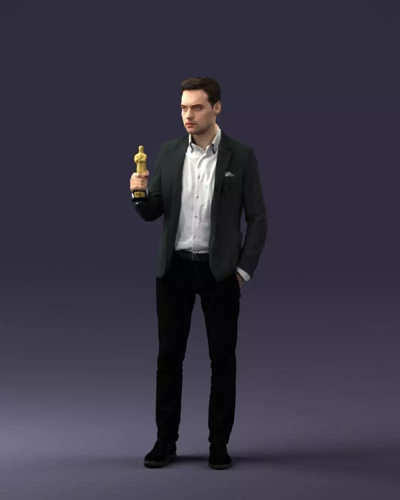 000020 Man with award 0524 3dp 3D print model
