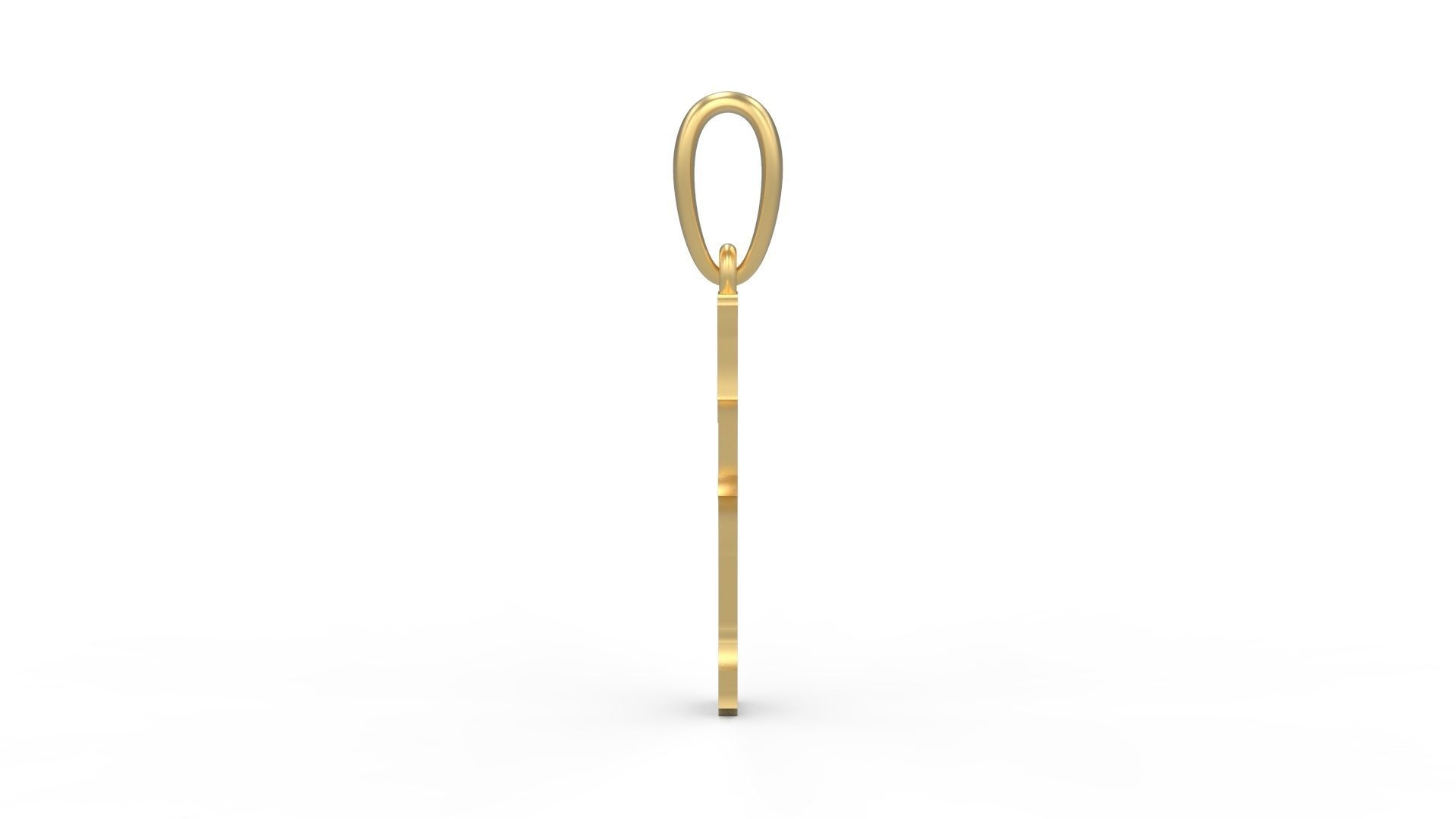 Initial Letters Pendant Homeplate F 3D print model_2