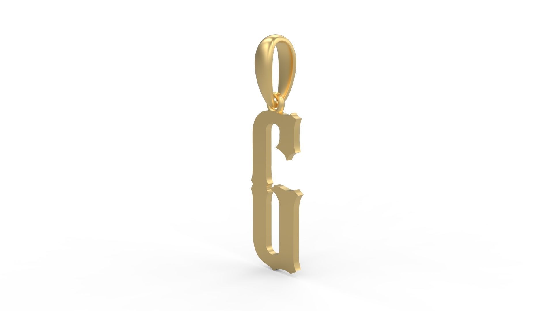 Initial Letters Pendant Homeplate G 3D print model_1