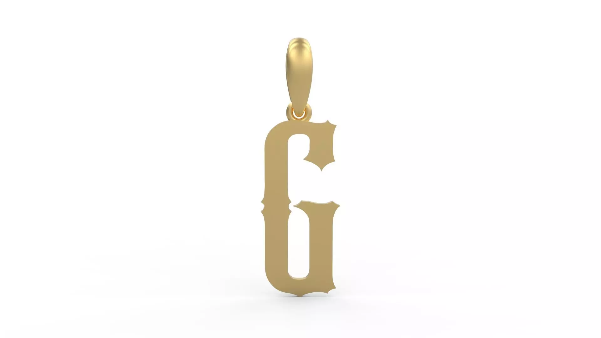 Initial Letters Pendant Homeplate G 3D print model_0