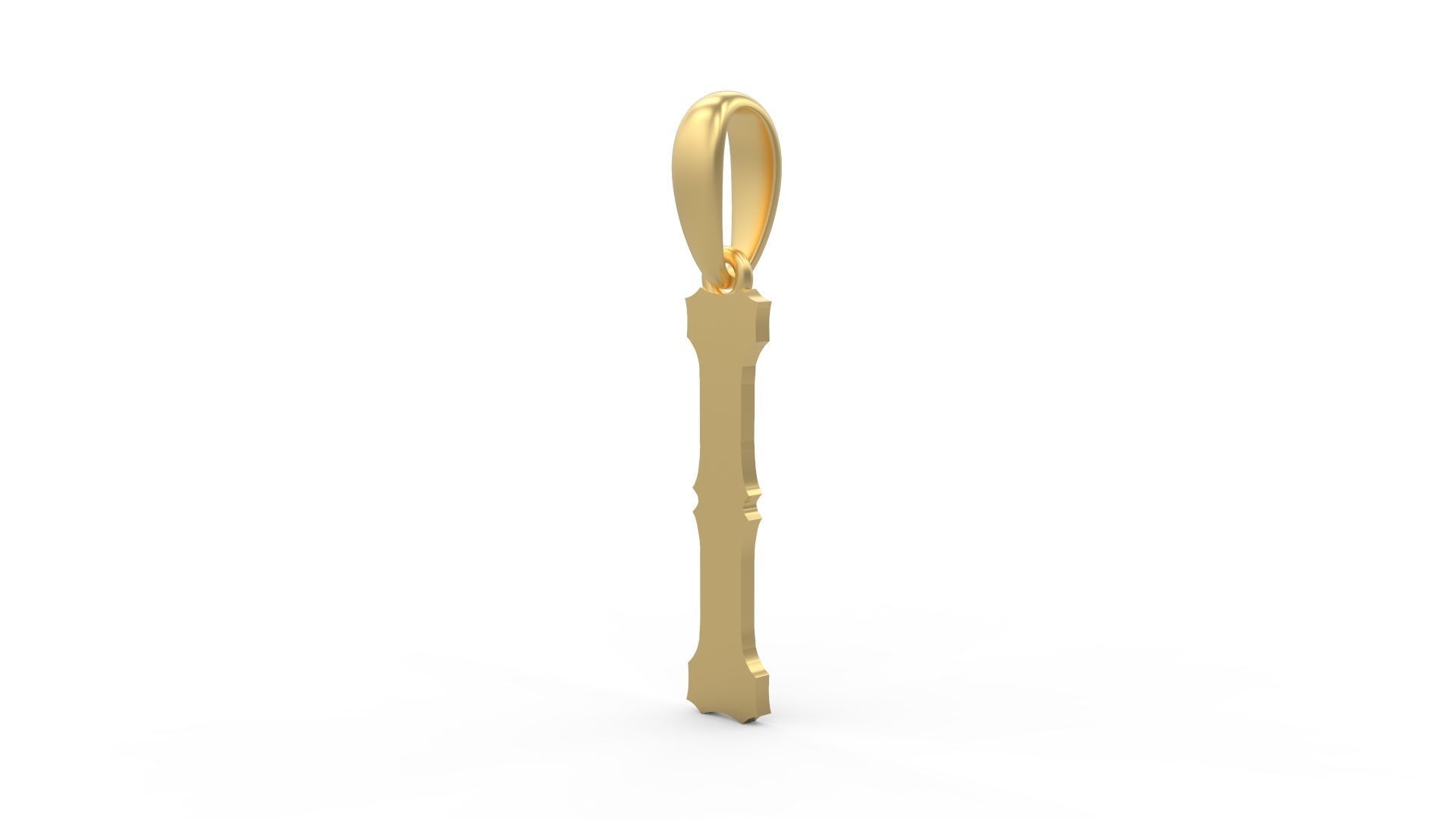 Initial Letters Pendant Homeplate I 3D print model_1