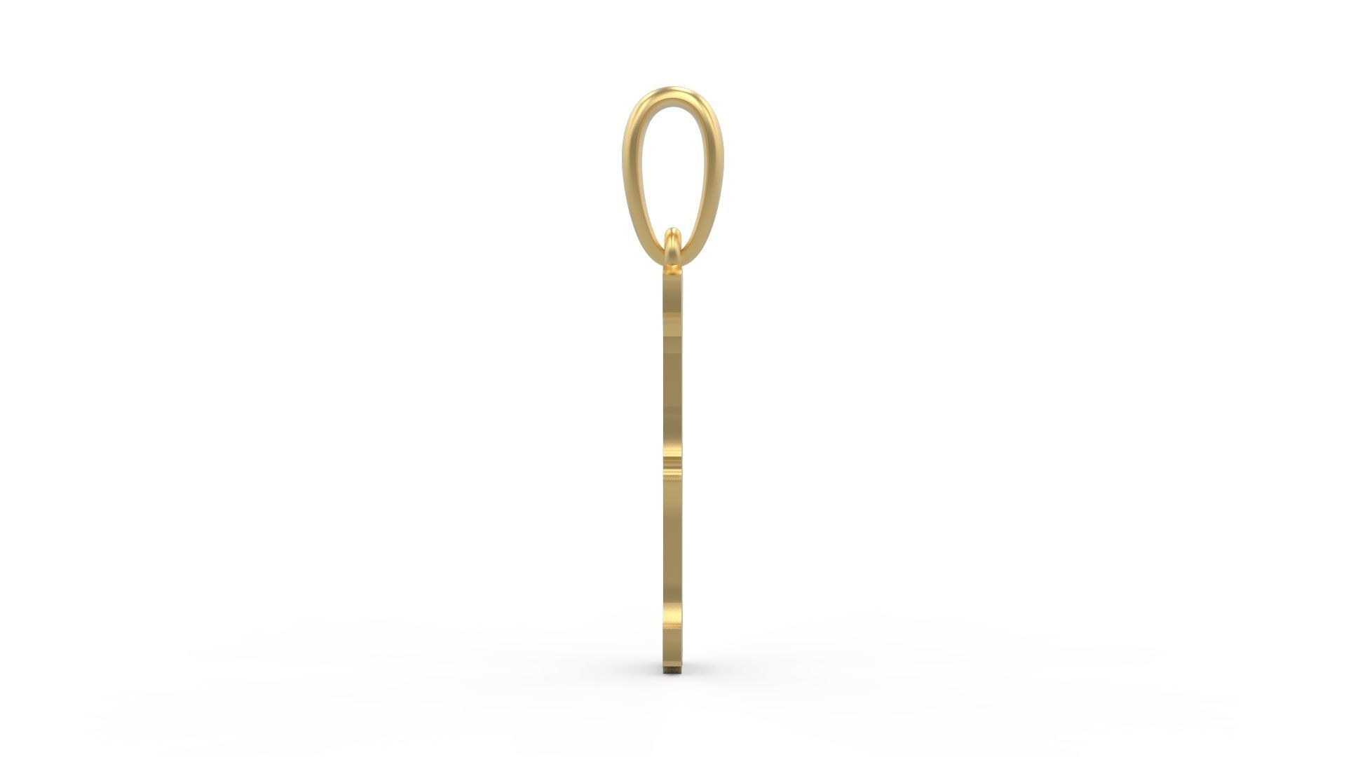 Initial Letters Pendant Homeplate I 3D print model_2