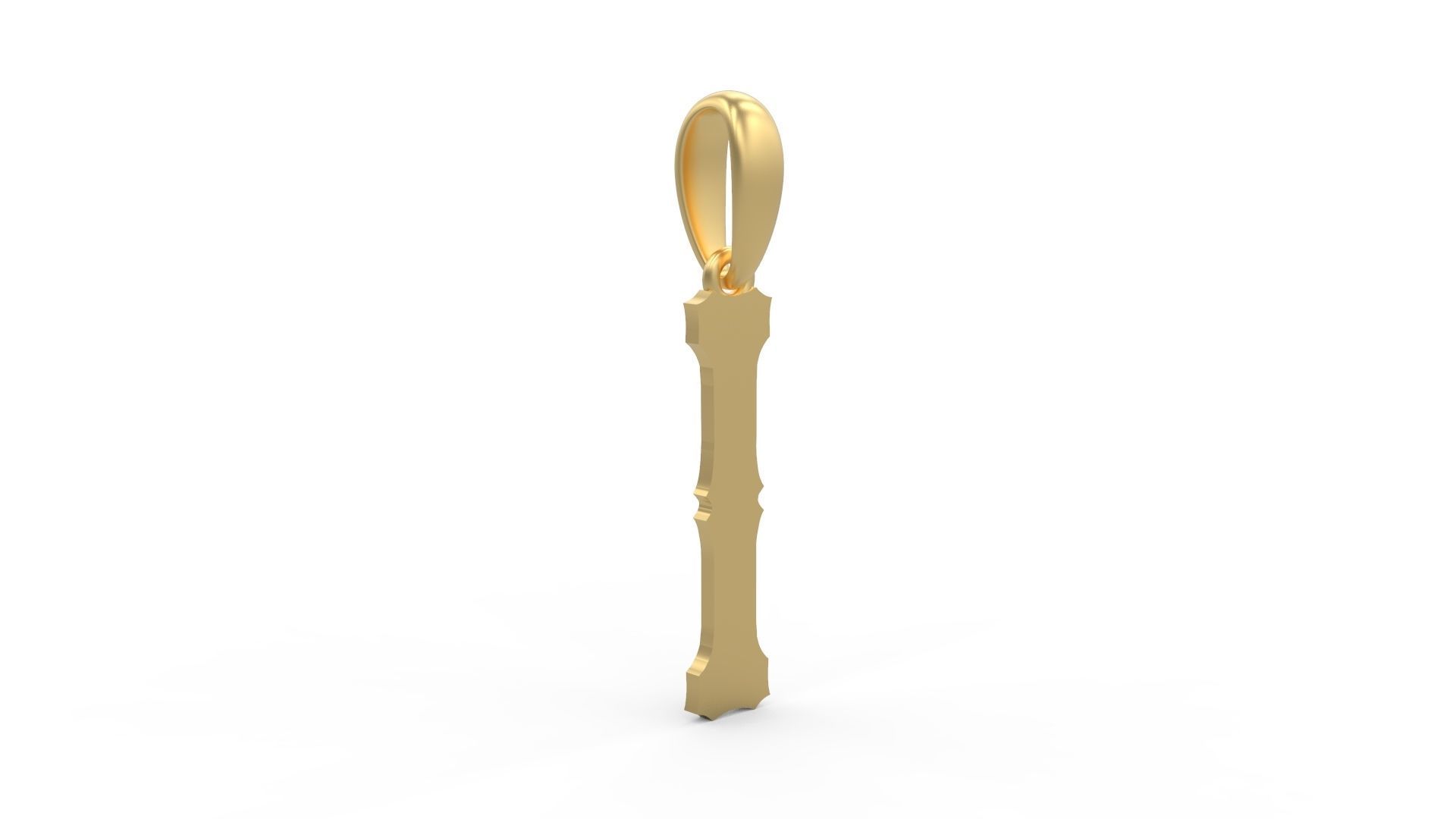 Initial Letters Pendant Homeplate I 3D print model_3