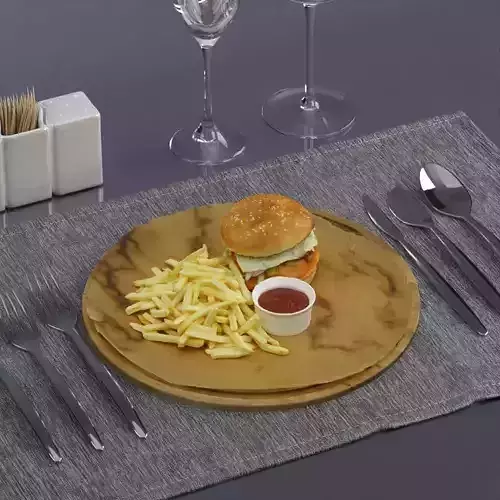 Hamburger 0009 3D model
