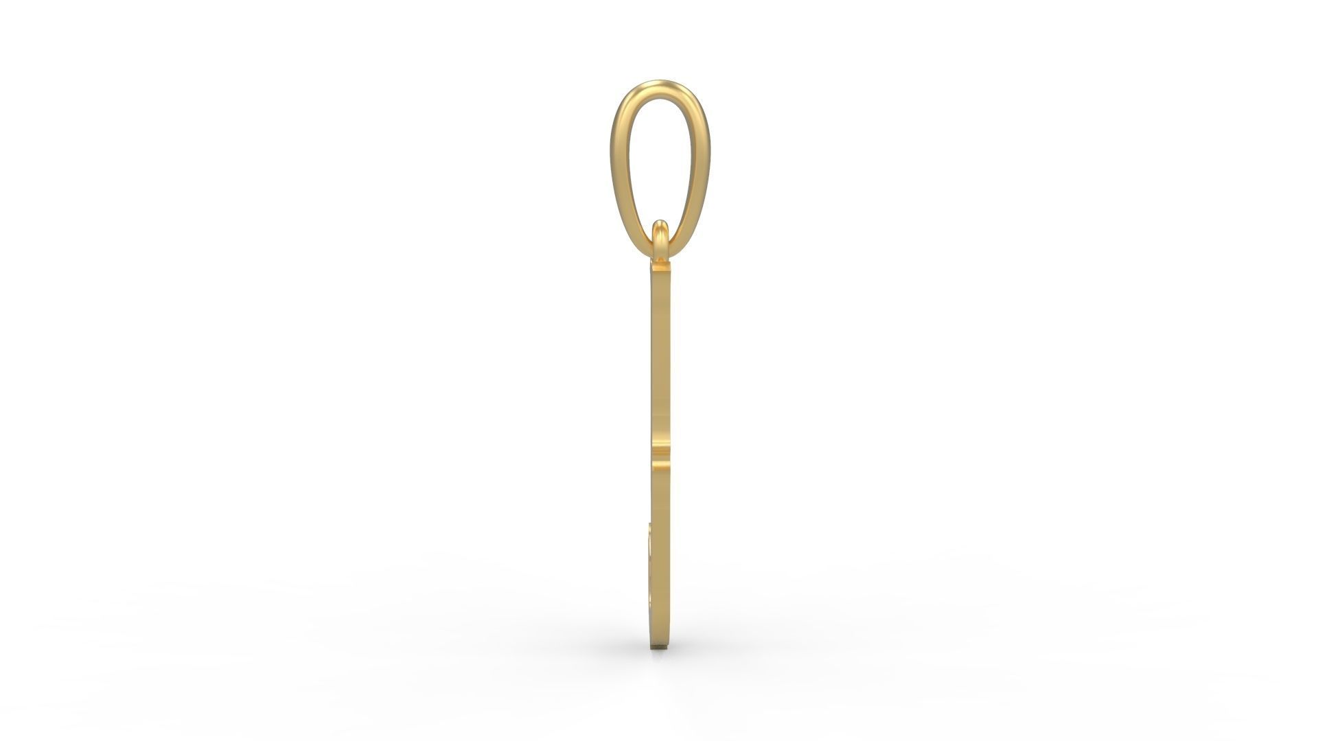 Initial Letters Pendant Homeplate J 3D print model_2