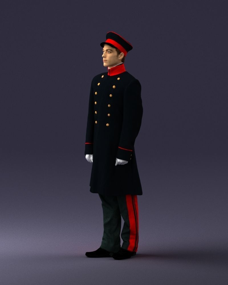 Man in full military uniform 0179 3D Print Ready 3D print model_27
