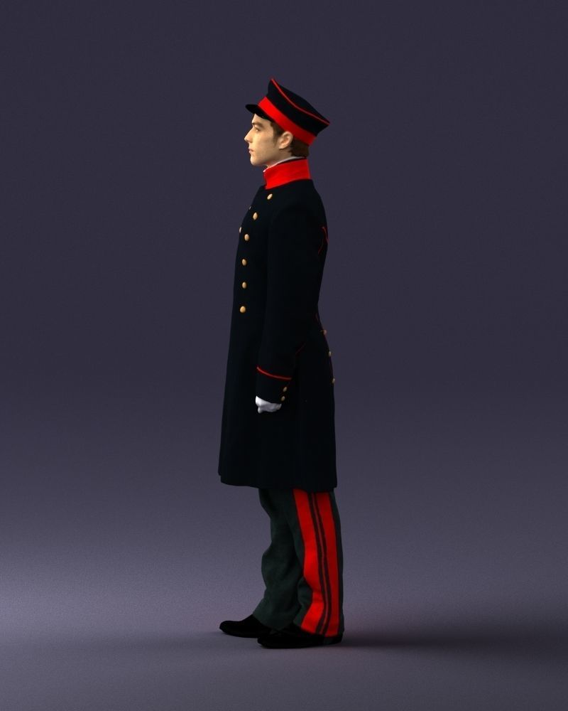 Man in full military uniform 0179 3D Print Ready 3D print model_24